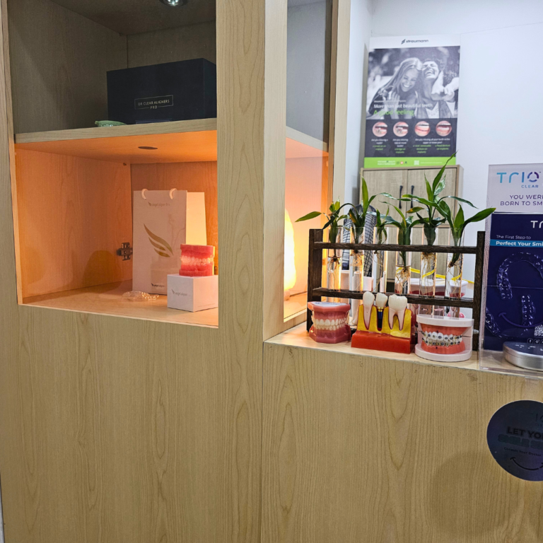 display and counter of chun dental clinic